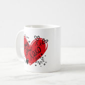 愛して コーヒーマグカップ (正面左)