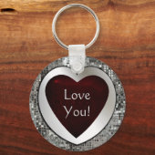 愛して！ハートキーチェーン キーホルダー (正面)
