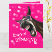 愛して、ロバ熱狂するーのグリーティングカード カード (黄色い花)