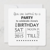 愛して 招待状 (裏面)