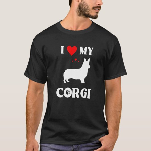 愛しのコーギー かわいい犬 Tシャツ (正面)