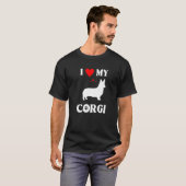 愛しのコーギー かわいい犬 Tシャツ (正面フル)