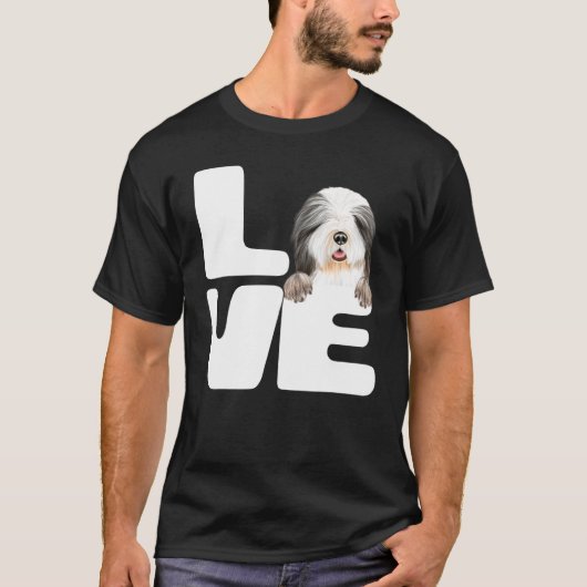 愛しのビアデッド・コリー Tシャツ (正面)