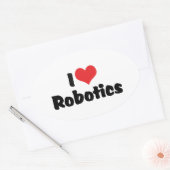 愛しのロボット工学 - ロボット好き 楕円形シール (封筒)