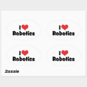 愛しのロボット工学 - ロボット好き 楕円形シール (シート)