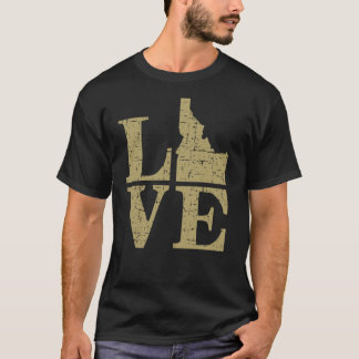 愛しのIdahoヴィンテージ風IDホームプライド Tシャツ