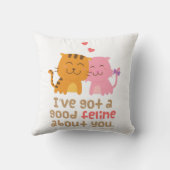 愛しゃれのユーモアのかわいいネコ科猫 クッション (裏面)