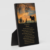 愛しウマ科のた思い出に残された馬の追悼文 フォトプラーク (側面)