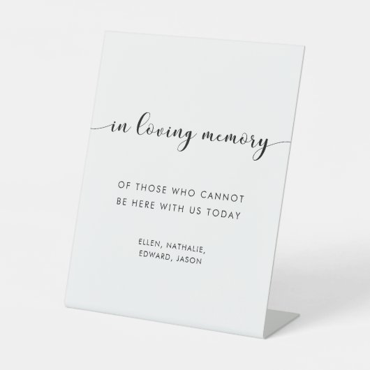 愛しエレガントた思い出に黒と白結婚の両方 台座サイン (正面)