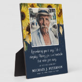 愛しエレガントて思い出にヒマワリ写真 フォトプラーク (側面)