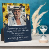 愛しエレガントて思い出にヒマワリ写真 フォトプラーク (側面)