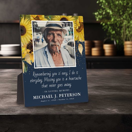 愛しエレガントて思い出にヒマワリ写真 フォトプラーク