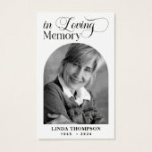 愛しエレガントて思い出にメモリアル祈りの言葉カード (正面)