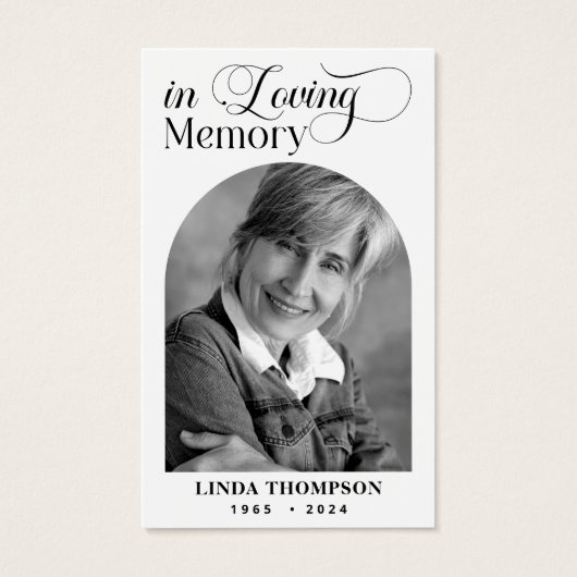 愛しエレガントて思い出にメモリアル祈りの言葉カード (正面)