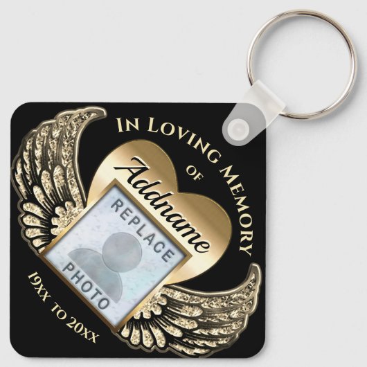 愛しカスタムた記憶のハートで記念撮影 キーホルダー (裏面)