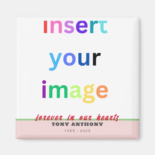 愛しカスタムて思い出すシンプルPhotomemorial マグネット (正面)