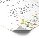 愛しカラフルた記憶のサインの優美な野生の花 ポスター (角)