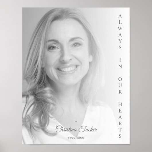 愛しシンプルた人を思い出すモノクロフォト ポスター (正面)