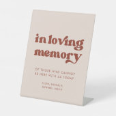 愛しスタイリッシュた思い出の中で結婚のレトロなピーチピンク 台座サイン (正面)