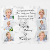 愛しパーソナライズされたて思い出した記念写真6 フリースブランケット (正面(横))