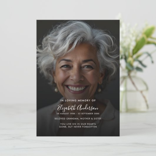 愛しモダンた思い出の葬儀のスクリプトと写真 プログラム (スタンド正面)