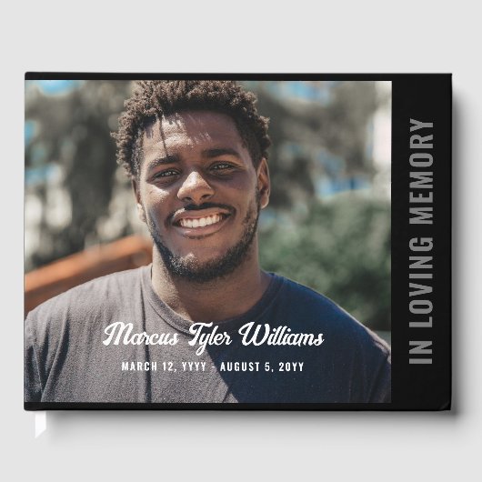 愛しモダンた記憶の灰色の黒い写真 ゲストブック (正面)