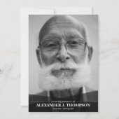 愛しモダンて思い出の葬儀の白黒 サンキューカード (正面)