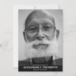 愛しモダンて思い出の葬儀の白黒 サンキューカード