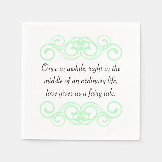 愛し与えておとぎ話の引用文 スタンダードカクテルナプキン (正面)