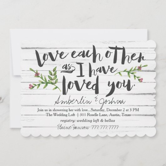 愛し合うブライダル 招待状 (正面)