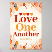 愛し合うボーホクリスチャンウォールアートプリント ポスター (正面)