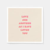 愛し合うヨハネ13 34聖書の聖句聖なる書物、 経典 スタンダードカクテルナプキン (正面)