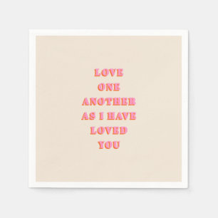 愛し合うヨハネ13 34聖書の聖句聖なる書物、 経典 スタンダードカクテルナプキン