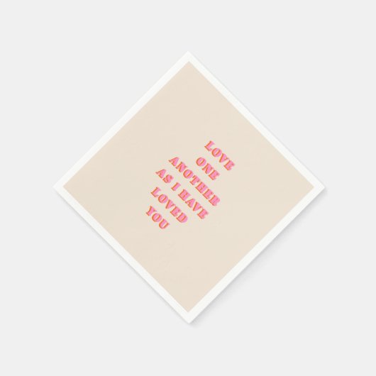 愛し合うヨハネ13 34聖書の聖句聖なる書物、 経典 スタンダードカクテルナプキン (角)