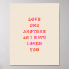 愛し合うヨハネ13 34聖書の聖句聖なる書物、 経典 ポスター
