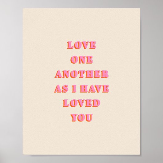 愛し合うヨハネ13 34聖書の聖句聖なる書物、 経典 ポスター (正面)