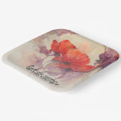 愛し合う別のバイブル聖句レッドパープルフローラ ペーパープレート (傾斜あり)