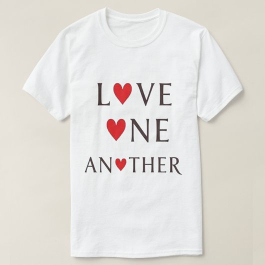 愛し合う別の平和なタイポグラフィティー Tシャツ (デザイン正面)