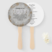 愛し合う別の聖なる書物、 経典第1節ヨハネ4:7-8 ハンドファン (正面&裏面)