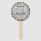 愛し合う別の聖なる書物、 経典第1節ヨハネ4:7-8 ハンドファン (裏面)