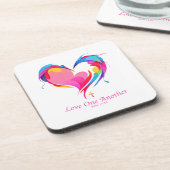 愛し合う別の聖書の聖句ヨハネ1334 コースター (左側)