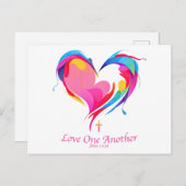 愛し合う別の聖書の聖句ヨハネ1334 ポストカード (正面/裏面)