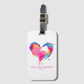 愛し合う別の聖書の聖句ヨハネ1334 ラゲッジタグ (正面縦)