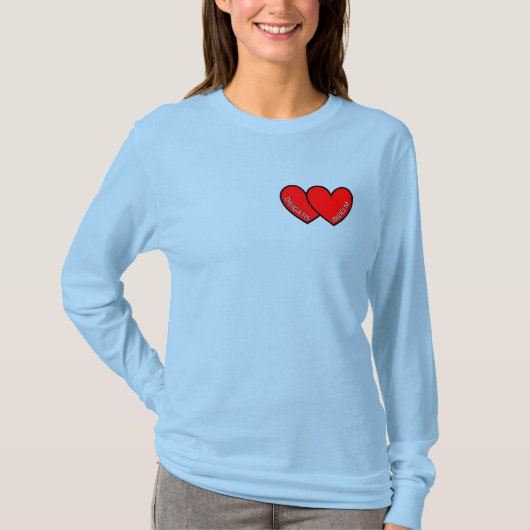 愛し合う女性の長袖Tシャツ Tシャツ (正面)