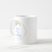 愛し合う花柄デザイン コーヒーマグカップ (正面左)