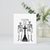 愛し合う2体の骸骨 ポストカード (スタンド正面)