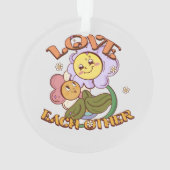 愛し合う | お洒落フローラデザイン オーナメント (裏面)