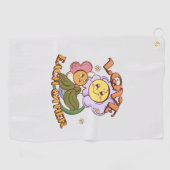 愛し合う | お洒落フローラデザイン ゴルフタオル (横)