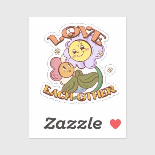 愛し合う | お洒落フローラデザイン シール (シート)