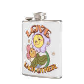 愛し合う | お洒落フローラデザイン フラスク (左)